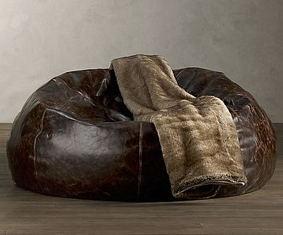 مبل شنی چرمی قهوه ای