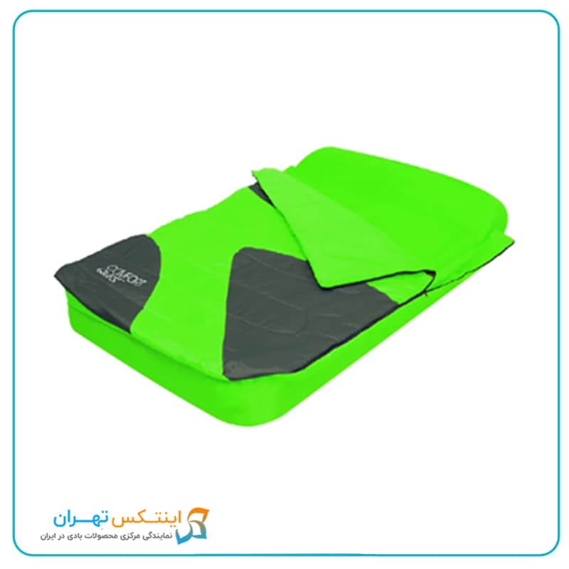 تشک بادی دو نفره با کیسه خواب سبز
