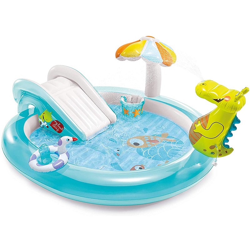 استخر بادی سرسره و سایبان دار intex 57129