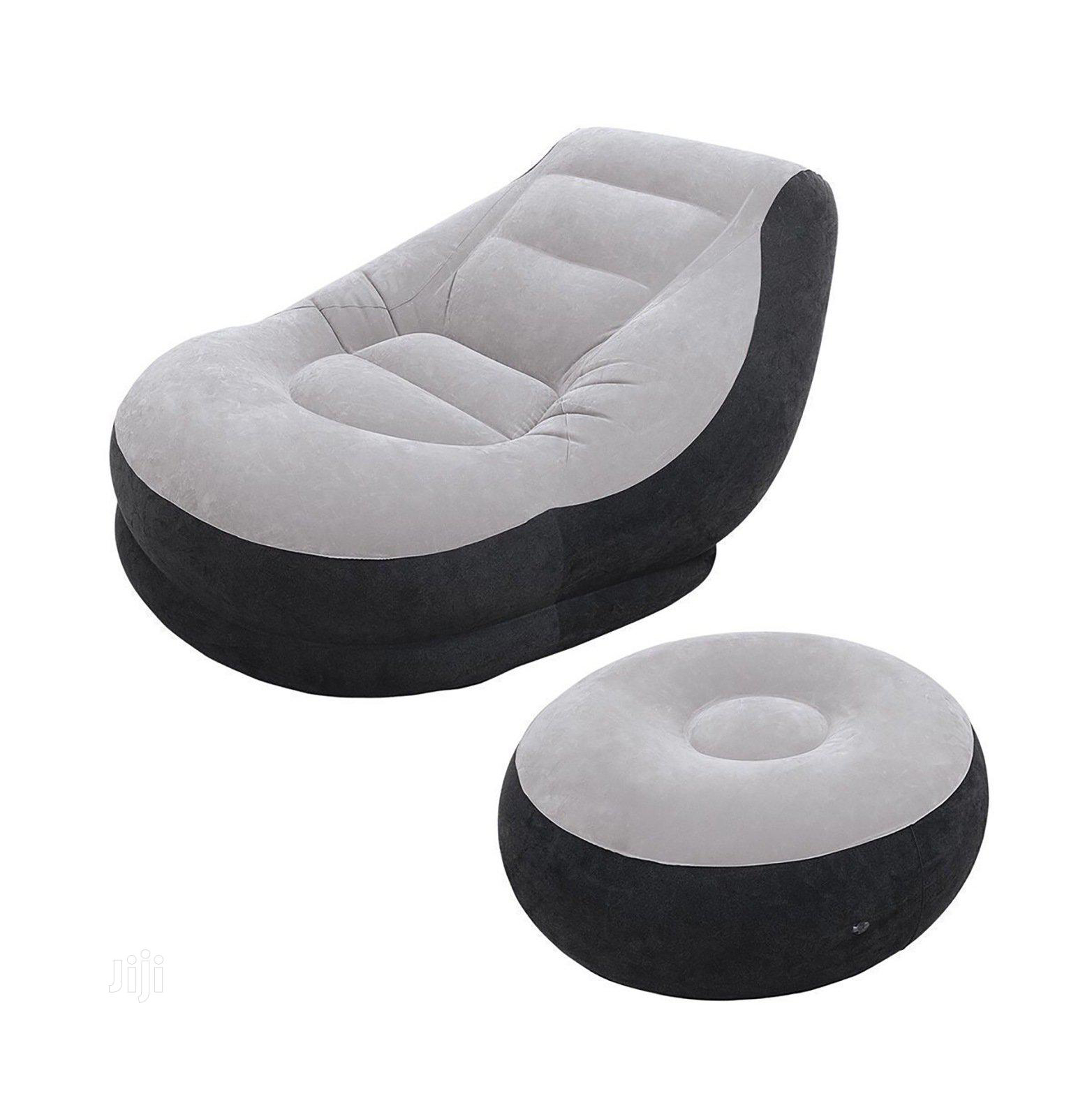 مبل بادی راحتی تک نفره intex 68564 زیر پایی دار