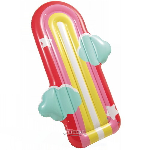 تشک بادی روی آب اینتکس طرح رنگین کمان کد ۵۸۷۲۹ intex