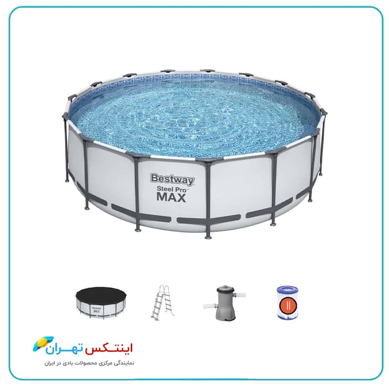 استخر پیش ساخته گرد فریمی بست وی سایز 122*457 56438 bestway