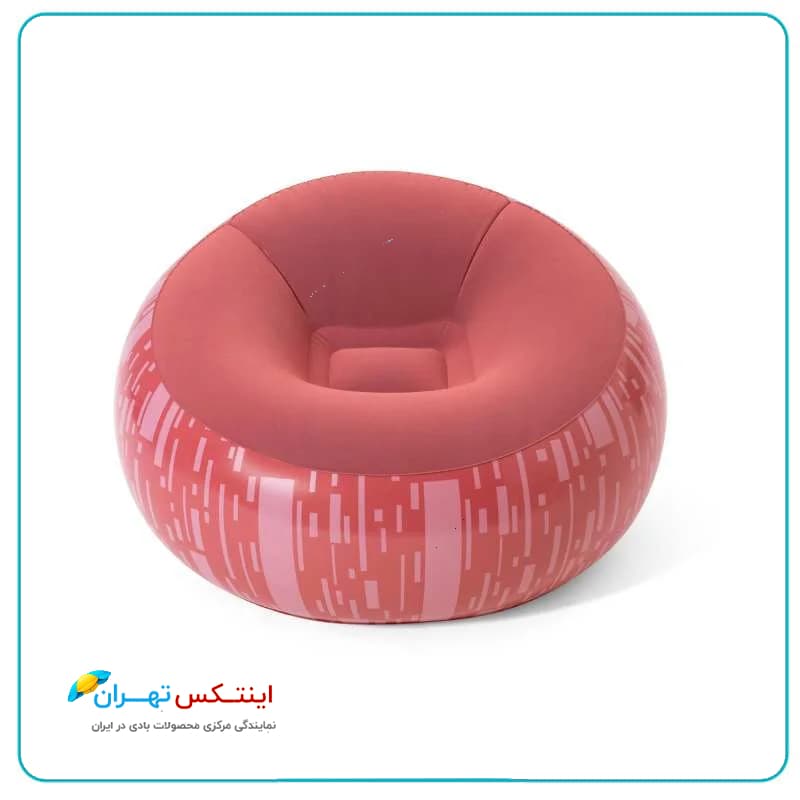 مبل بادی یک نفره گرد بست وی رنگ طوسی