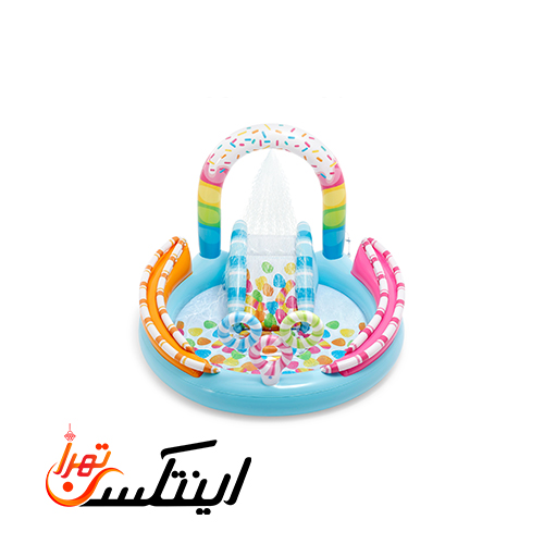 استخر بادی کودک با سرسره و آبپاش اینتکس intex 57144