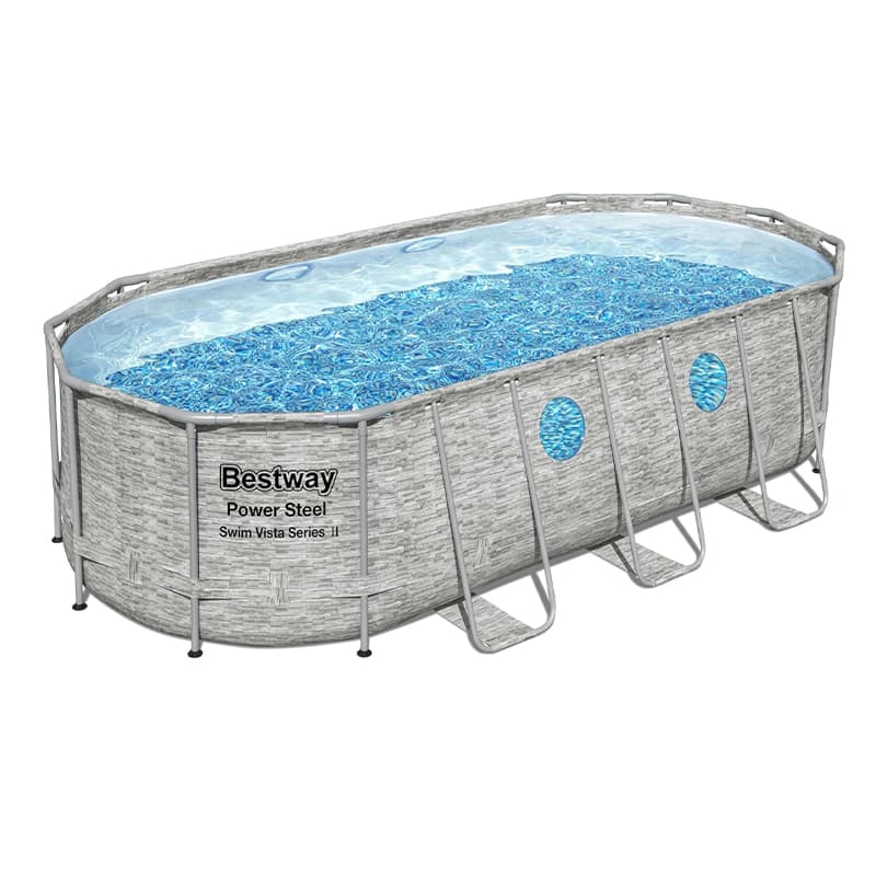 استخر پیش ساخته بیضی 5 متری طرح حصیری Bestway 56716